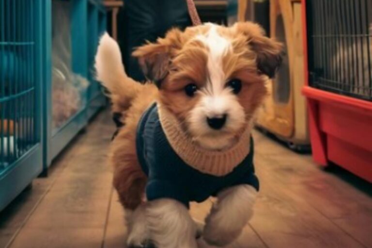 Cachorro em pet shop